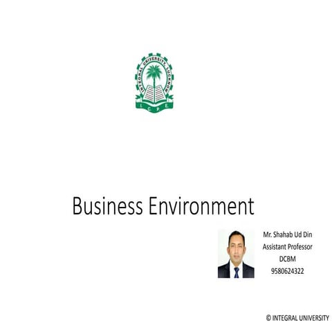 Internal and External Business Environment