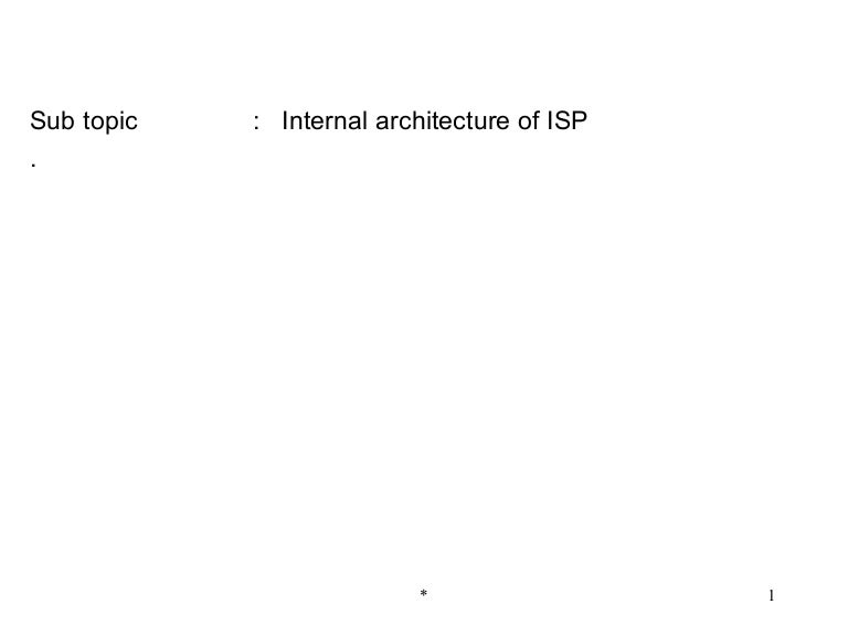 internal architecture of isp 54
