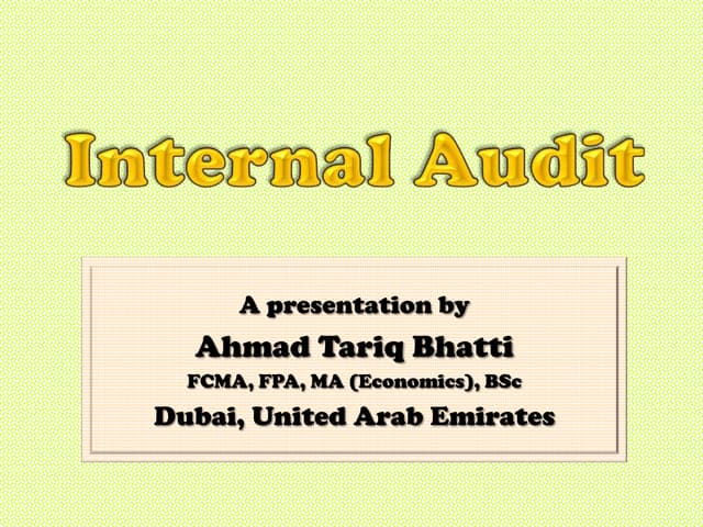 Internal Audit