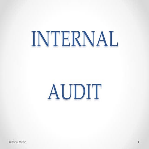 Internal audit