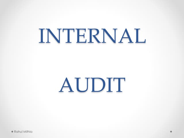 Internal audit