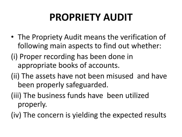 Internal audit