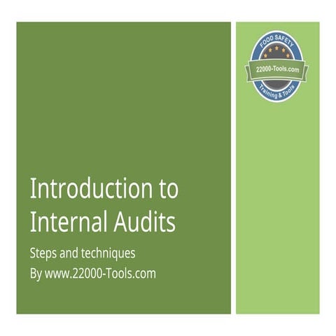 internal audit for quality and overall staff training