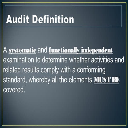 Auditing Management systems based on ISO19011 By Eng. Karam Malkawi - Jordan