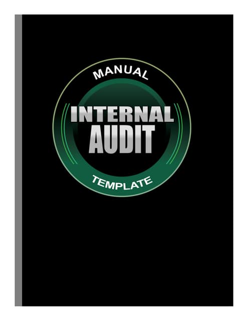 Internal audit manual template