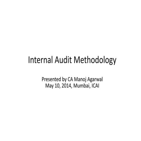 Internal Audit Methodology
