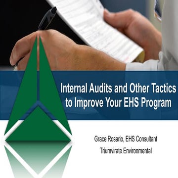 Internal Audits and Other Tactics to Improve Your EHS Program