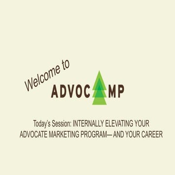 Internal buy in advocamp workshop