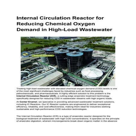 IC Anaerobic Reactors Improving Aquaculture Wastewater Treatment for ...