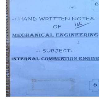 Internal Combusion Engine Handwritt...