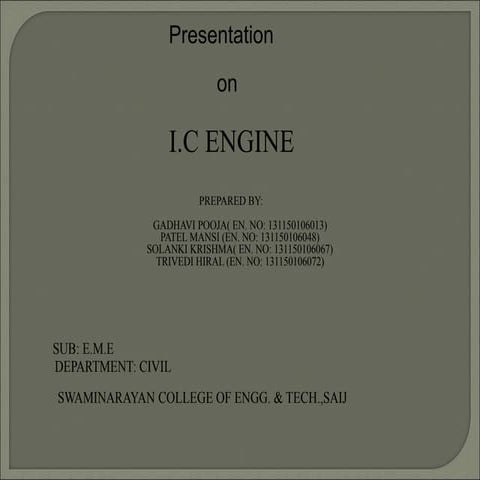 Internal combustion engine | PPT