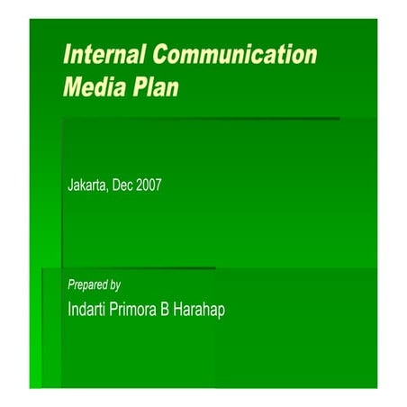 Internal communication media plan   general