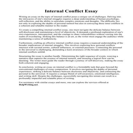 Internal Conflict Essay. Macbeth internal conflict essay - pollutionvideohive...