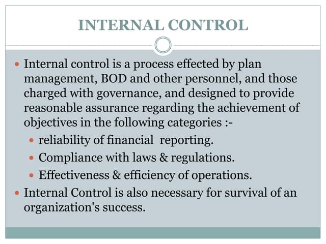 Internal control