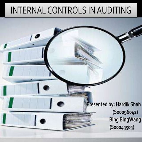 Internal controls in auditing