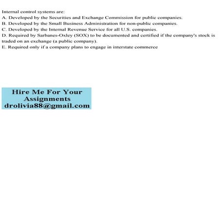 Internal control systems areA. Developed by the Securities and Ex.pdf