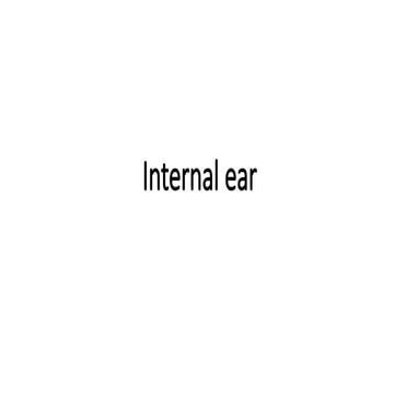 Anatomy of inner ear | PPT