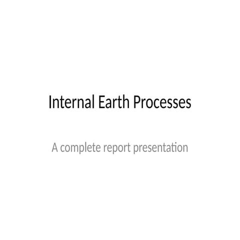 Endogenous processes on earth | PPTX
