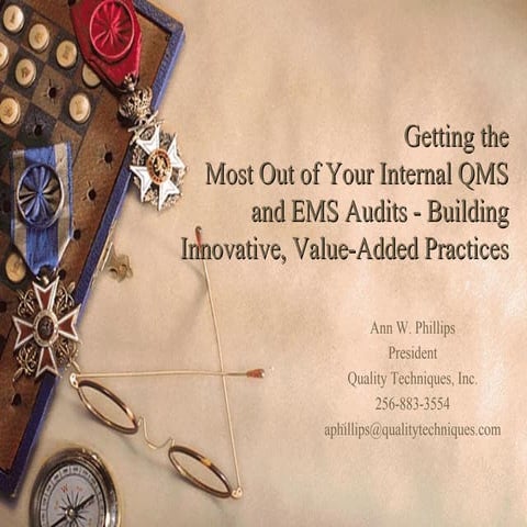 Internal qms audits