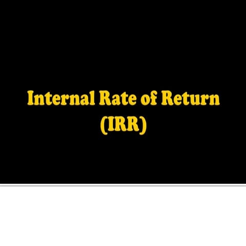 Internal rate of return(IRR)