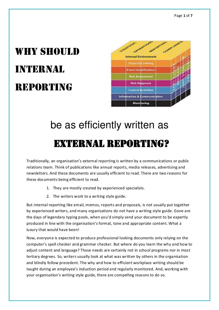 Using Internal And External Reporting Procedures – GDXGQ