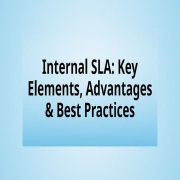 Internal SLA: Key Elements, Advantages & Best Practices