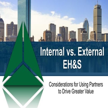 Internal vs. External EH&S: Considerations for Using Partners to Drive ...