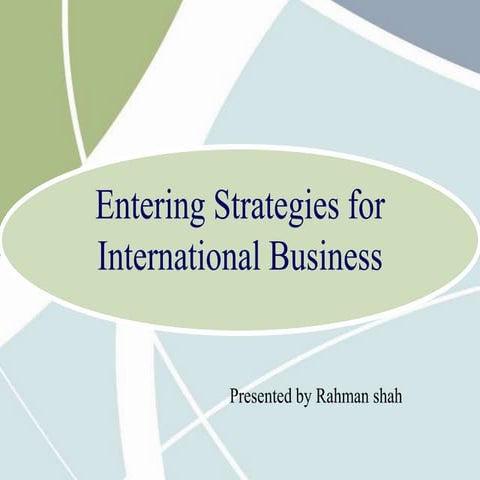 modes of international business | PPTX