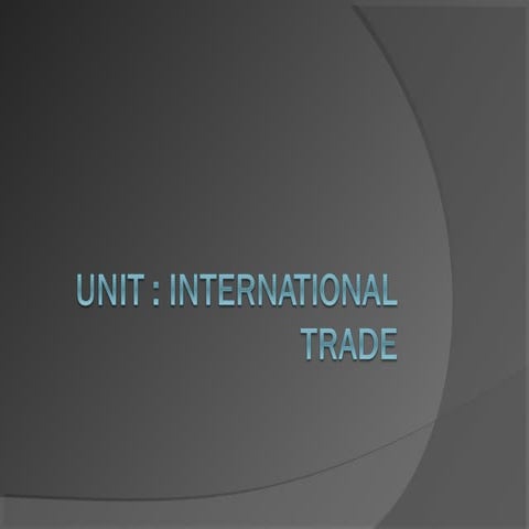 International trade esp