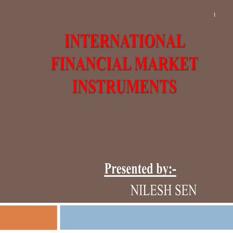 International financial-market-instruments