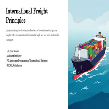 Comprehensive Principles and Structures of International Freight Rates ...