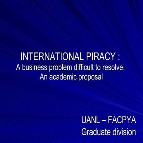 International Piracy  Pan Am Days 2008