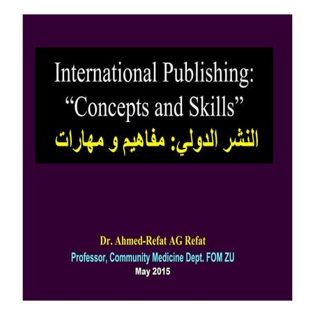 International publishing-concepts and tools