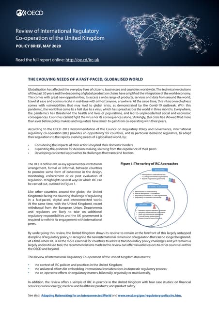 Review of International Regulatory Co-operation of the United Kingdom