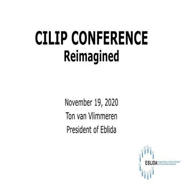 CILIP Conference: The role of libraries in crisis and recovery
