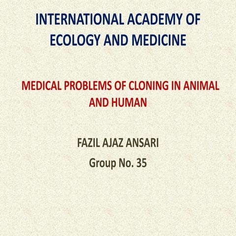 International academy of ecology and medicine