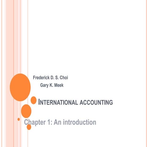 International accounting ch1 an introduction