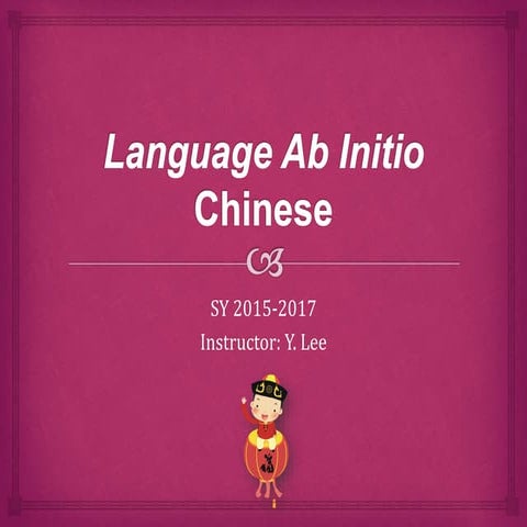 International baccalaureate (ib) ab initio chinese 2015 examination