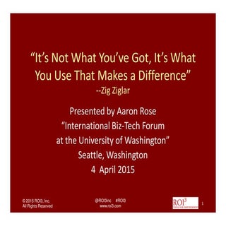 International Biz-Tech Forum at the...