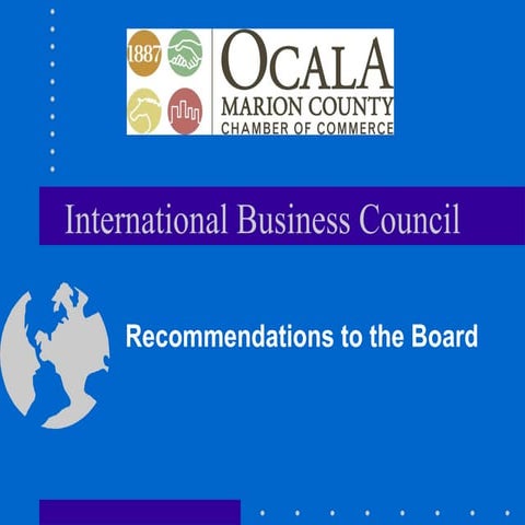 Ocala/Marion County Chamber Global Trade Workgroup