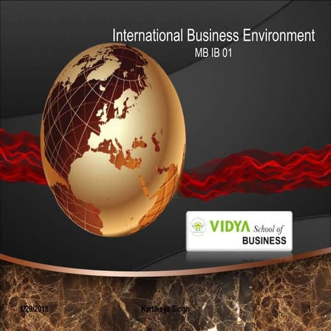 International business environment MB-IB-01-MBA-IIIrd SEM-UPTU