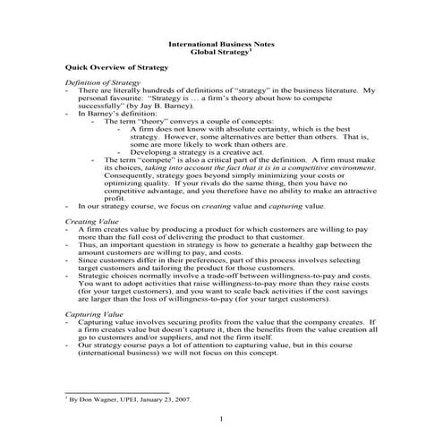 International business notes