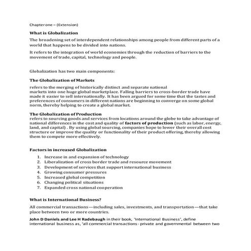 International bussiness