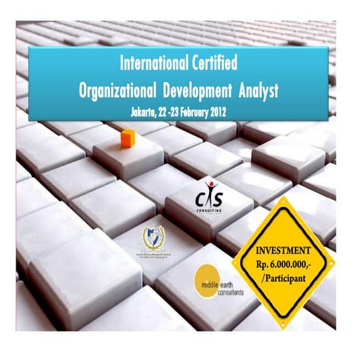 International Certified Organizational Development Analyst Workshop