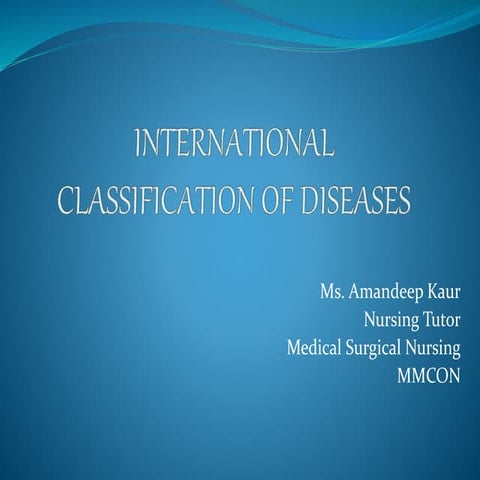 International classification of disease