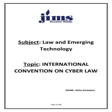International convention on cyber crime