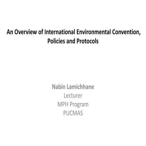 International conventions on environment