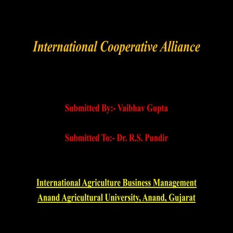 International cooperative alliance....pundir sir
