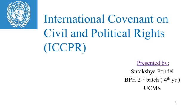 International Covenant For Civil And Political Rights www.slideshare.net