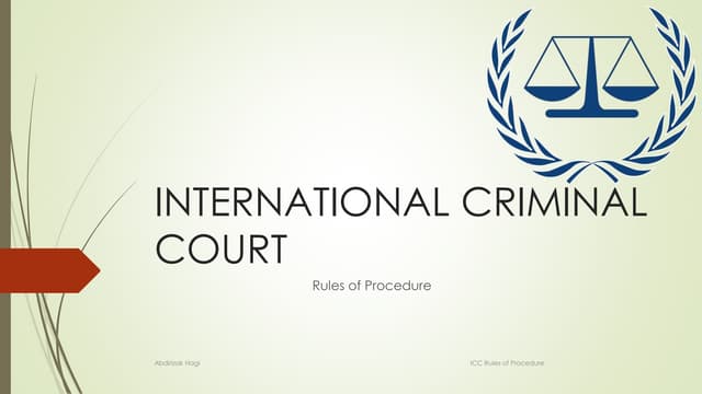 International criminal court